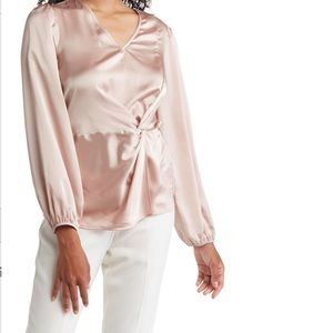 Pleione twist long sleeve blouse